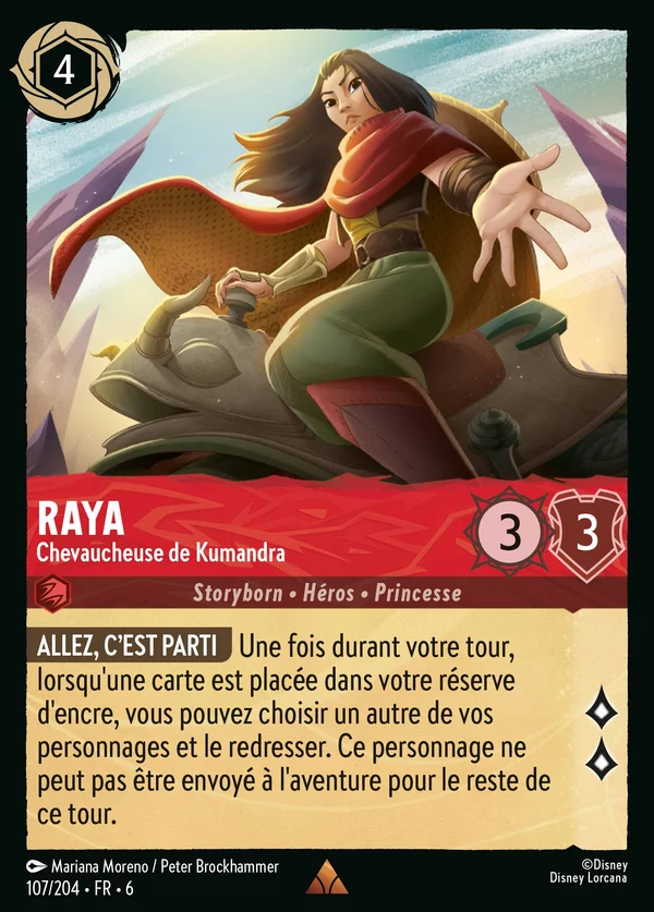 Raya - Chevaucheuse de Kumandra — Disney Lorcana Personnage card from Azurite Sea