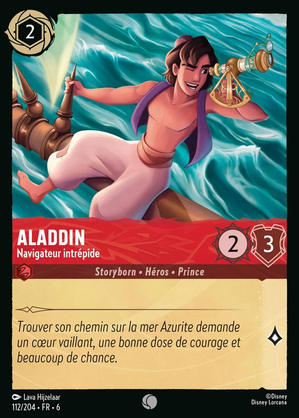 Aladdin - Navigateur intrépide — Disney Lorcana Personnage card from Azurite Sea