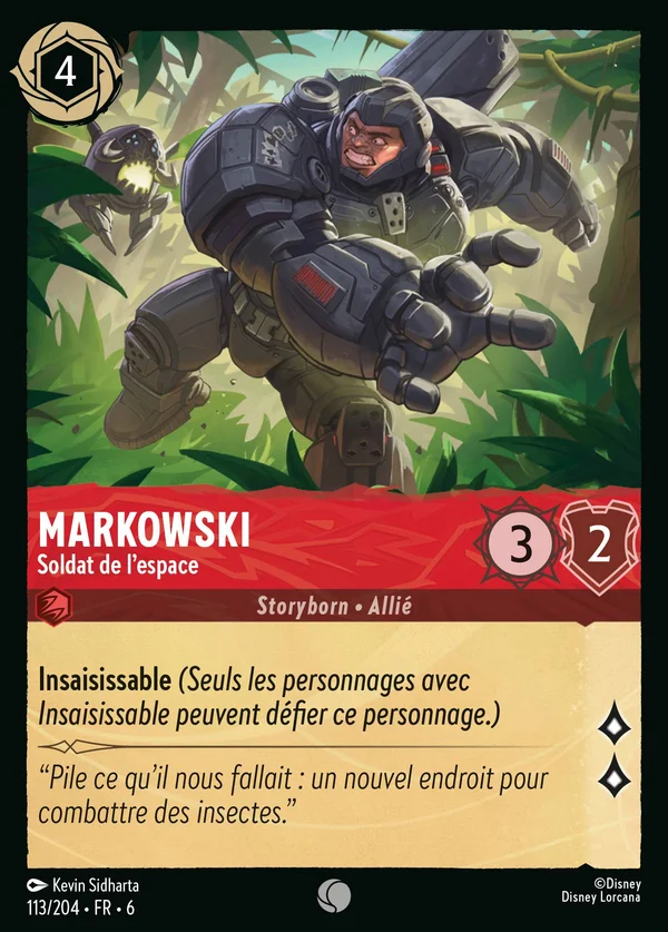 Markowski - Soldat de l'espace — Disney Lorcana Personnage card from Azurite Sea