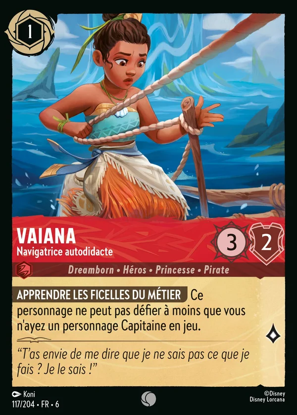 Vaiana - Navigatrice autodidacte — Disney Lorcana Personnage card from Azurite Sea