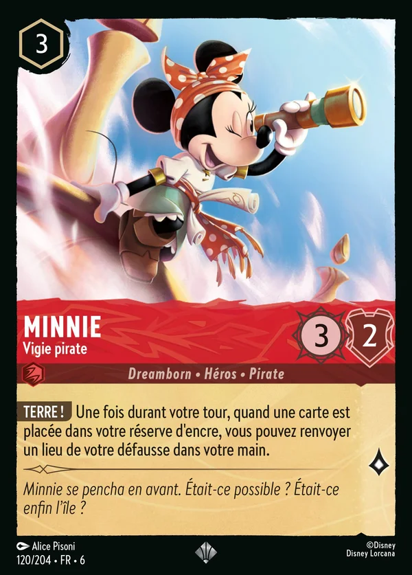 Minnie - Vigie pirate — Disney Lorcana Personnage card from Azurite Sea