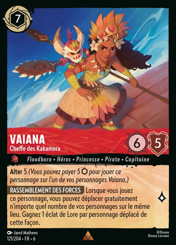Vaiana - Cheffe des Kakamora — Disney Lorcana Personnage card from Azurite Sea