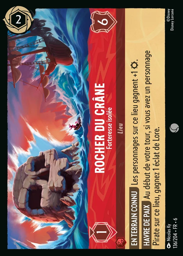 Rocher du crâne - Forteresse isolée — Disney Lorcana Lieu card from Azurite Sea