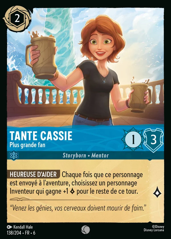 Tante Cassie - Plus grande fan — Disney Lorcana Personnage card from Azurite Sea