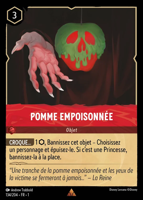 Pomme empoisonnée — Disney Lorcana Objet card from The First Chapter