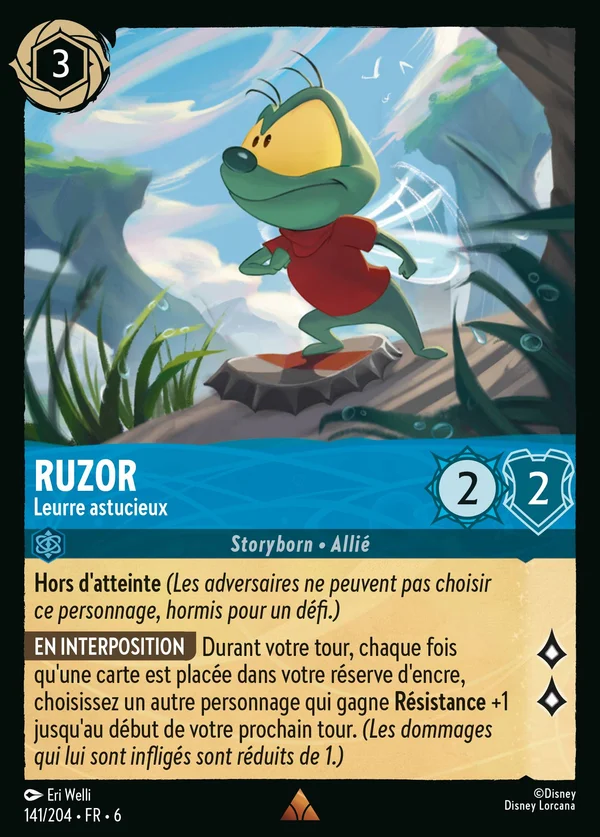Ruzor - Leurre astucieux — Disney Lorcana Personnage card from Azurite Sea
