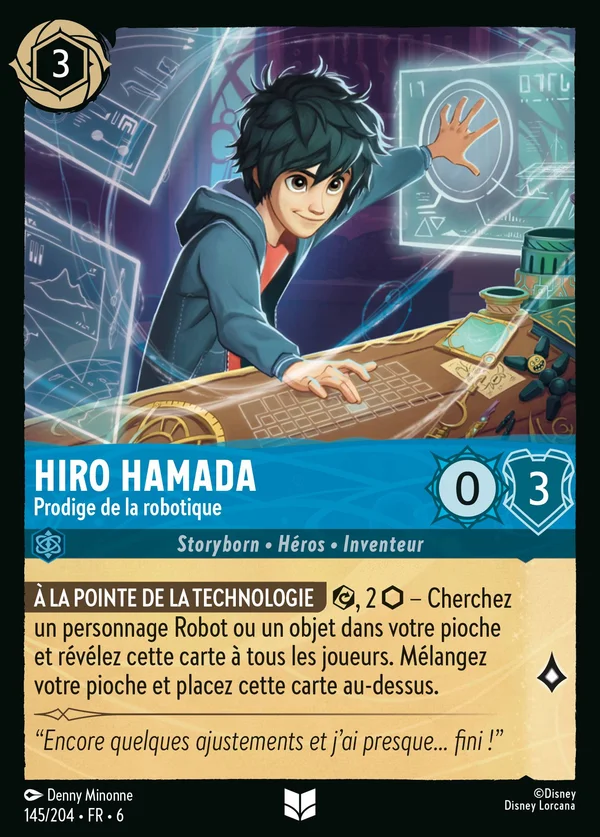 Hiro Hamada - Prodige de la robotique — Disney Lorcana Personnage card from Azurite Sea