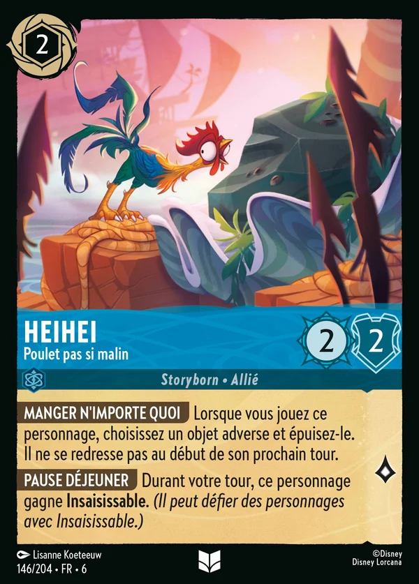 Heihei - Poulet pas si malin — Disney Lorcana Personnage card from Azurite Sea