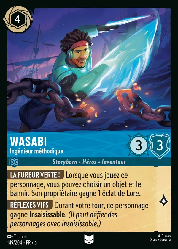 Wasabi - Ingénieur méthodique — Disney Lorcana Personnage card from Azurite Sea