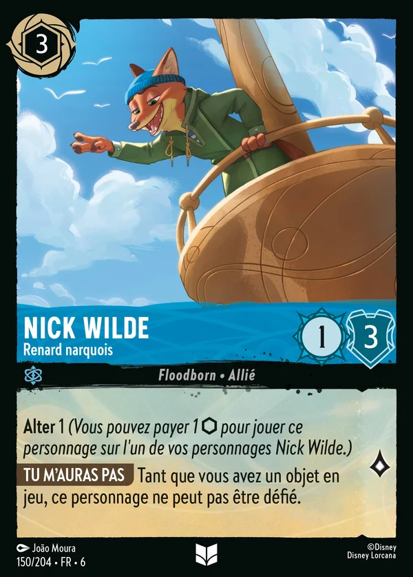 Nick Wilde - Renard narquois — Disney Lorcana Personnage card from Azurite Sea