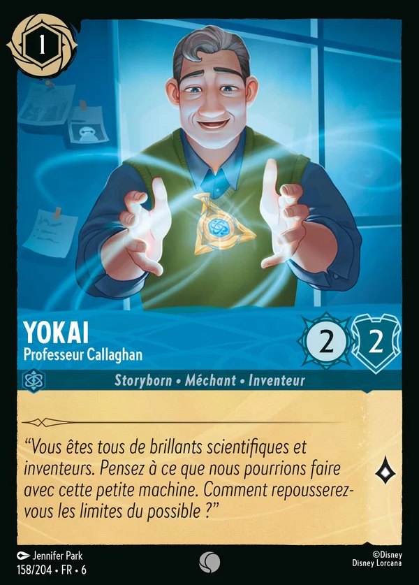 Yokai - Professeur Callaghan — Disney Lorcana Personnage card from Azurite Sea