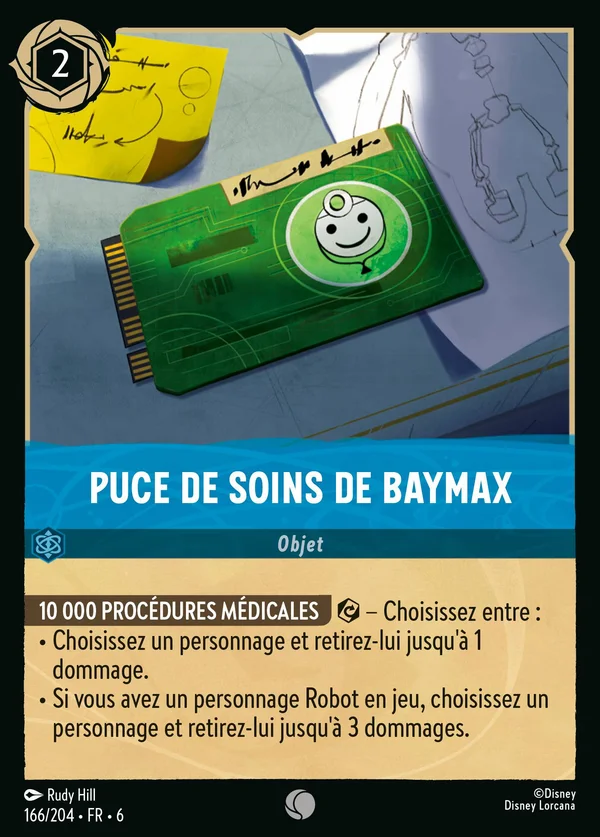 Puce de soins de Baymax — Disney Lorcana Objet card from Azurite Sea