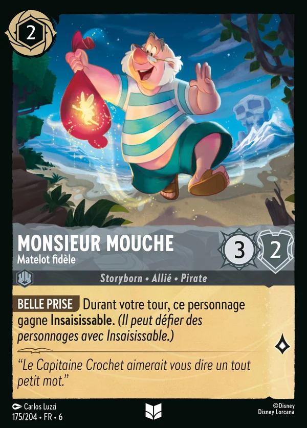 Monsieur Mouche - Matelot fidèle — Disney Lorcana Personnage card from Azurite Sea