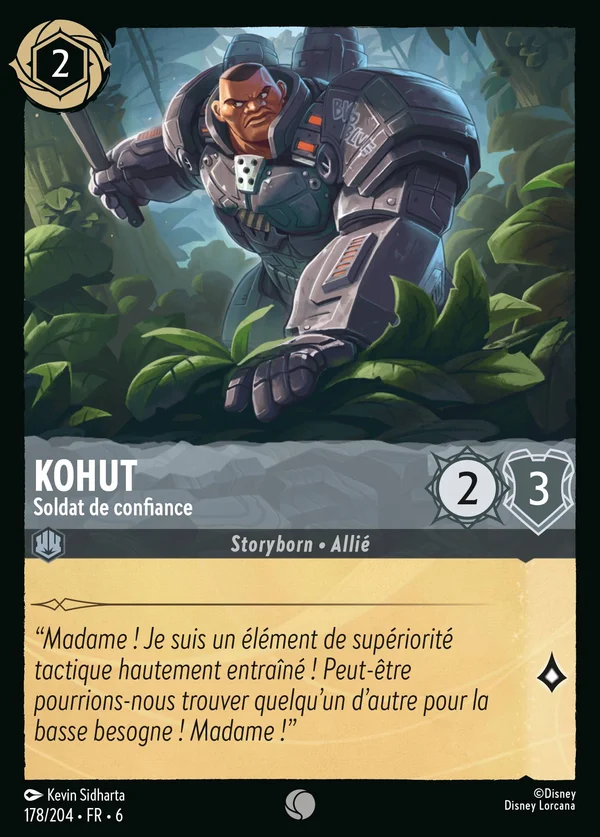 Kohut - Soldat de confiance — Disney Lorcana Personnage card from Azurite Sea
