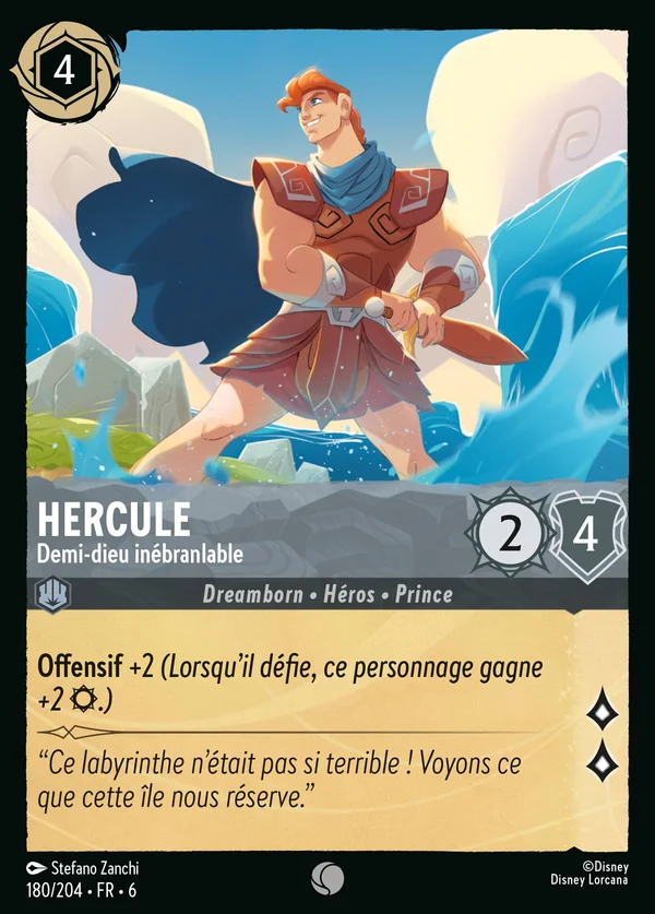 Hercule - Demi-dieu inébranlable — Disney Lorcana Personnage card from Azurite Sea