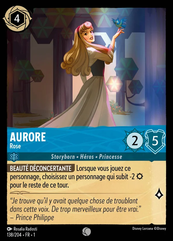 Aurore - Rose — Disney Lorcana Personnage card from The First Chapter