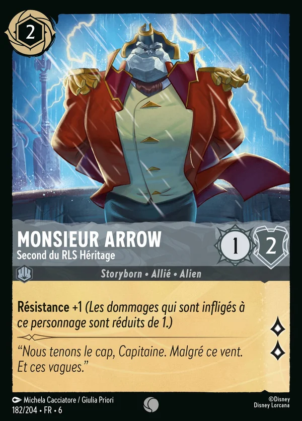 Monsieur Arrow - Second du RLS Héritage — Disney Lorcana Personnage card from Azurite Sea
