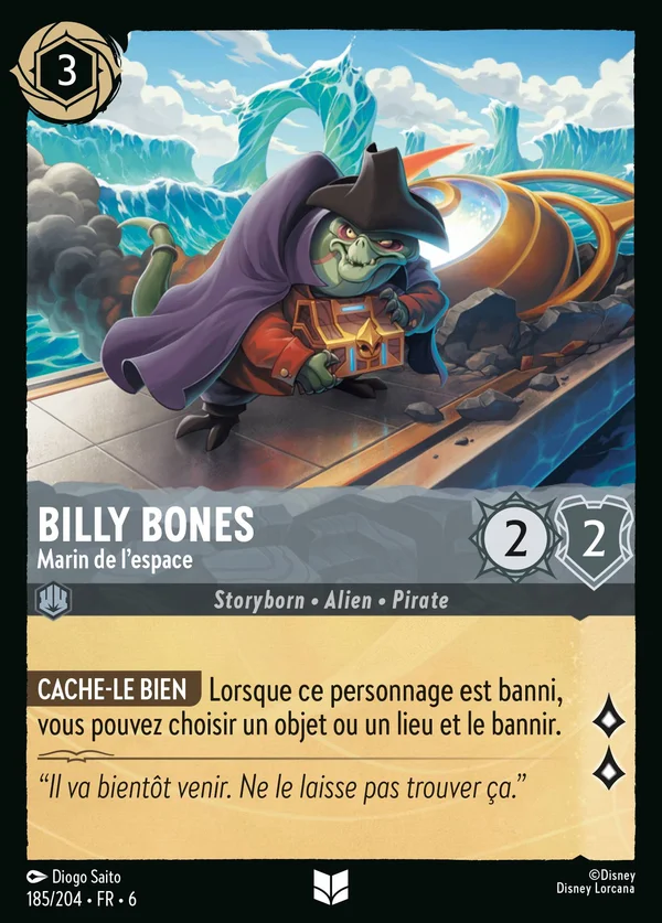 Billy Bones - Marin de l'espace — Disney Lorcana Personnage card from Azurite Sea