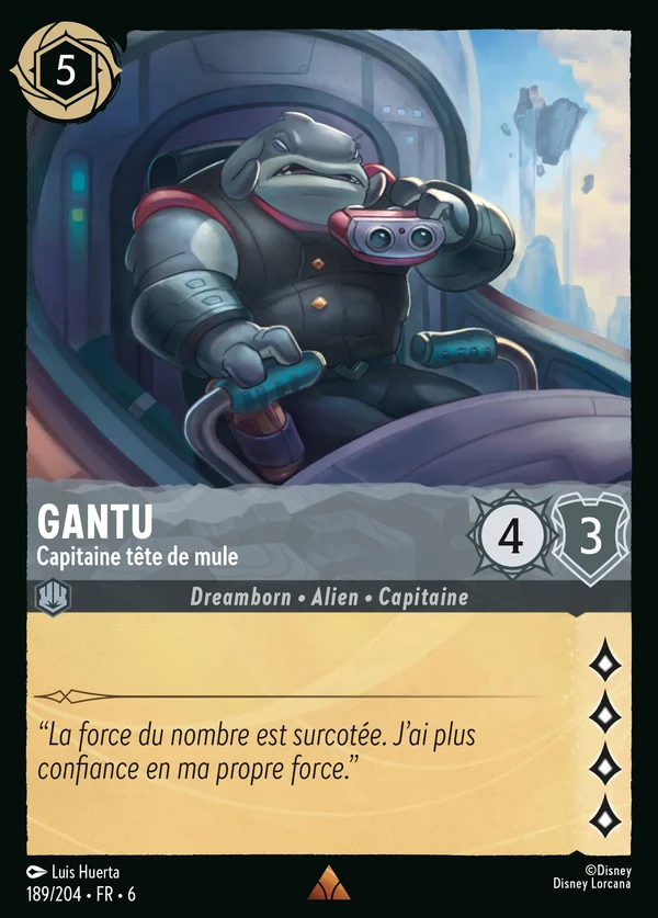 Gantu - Capitaine tête de mule — Disney Lorcana Personnage card from Azurite Sea