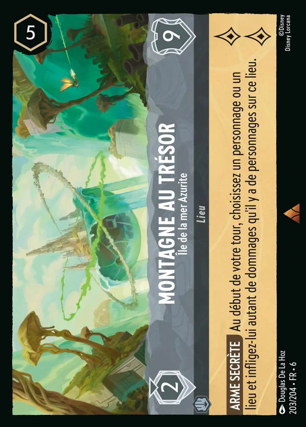 Montagne au trésor - Île de la mer Azurite — Disney Lorcana Lieu card from Azurite Sea