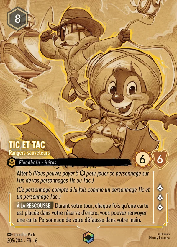 Tic et Tac - Rangers-sauveteurs — Disney Lorcana Personnage card from Azurite Sea