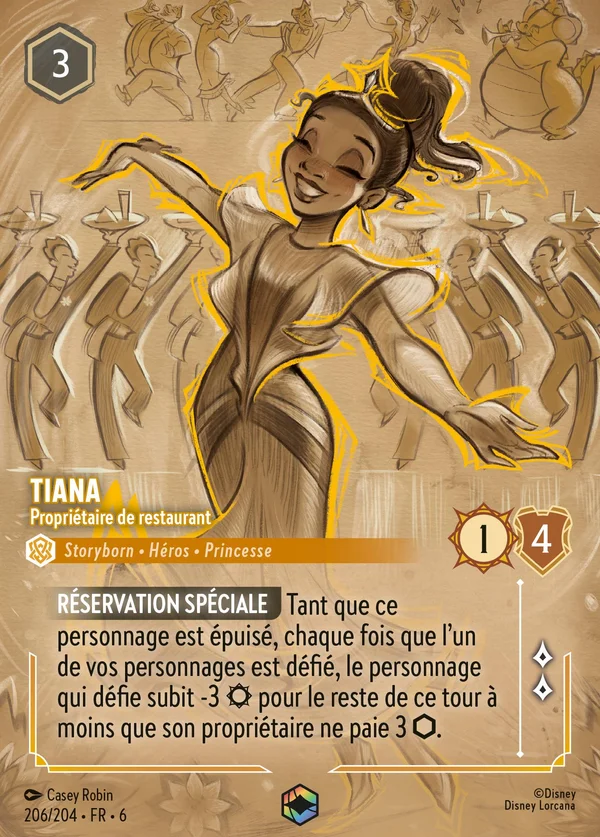 Tiana - Propriétaire de restaurant — Disney Lorcana Personnage card from Azurite Sea