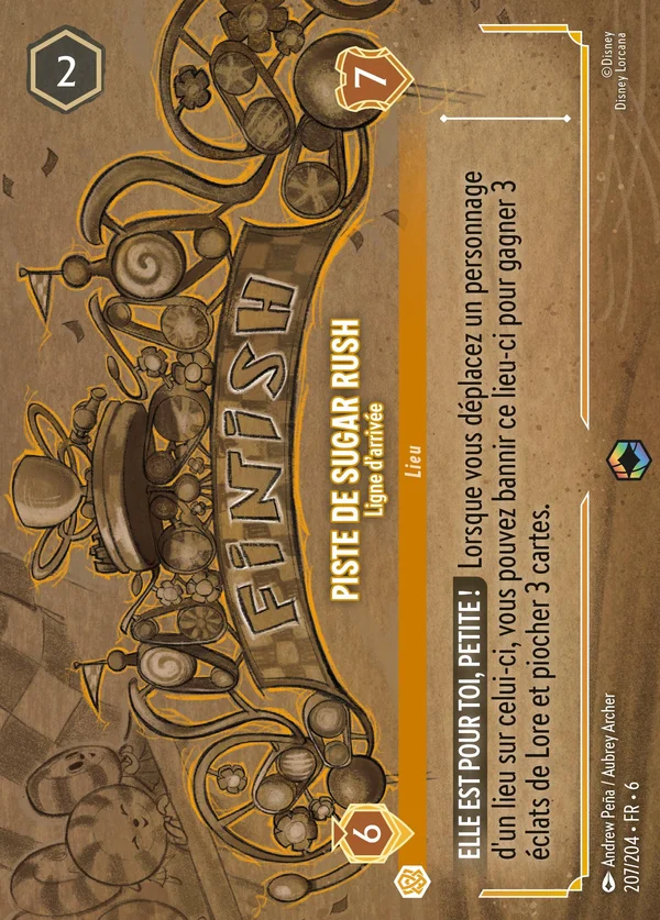 Piste de Sugar Rush - Ligne d'arrivée — Disney Lorcana Lieu card from Azurite Sea