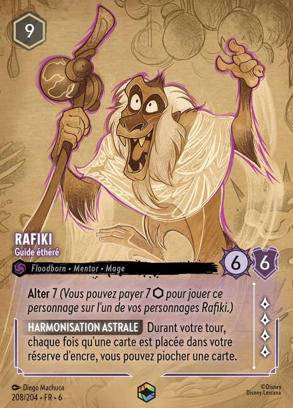 Rafiki - Guide éthéré — Disney Lorcana Personnage card from Azurite Sea