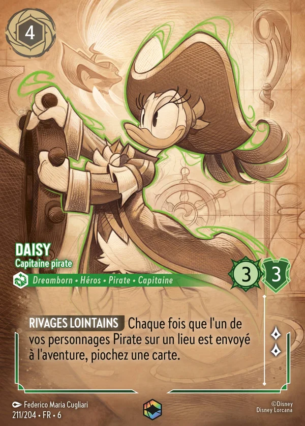 Daisy - Capitaine pirate — Disney Lorcana Personnage card from Azurite Sea