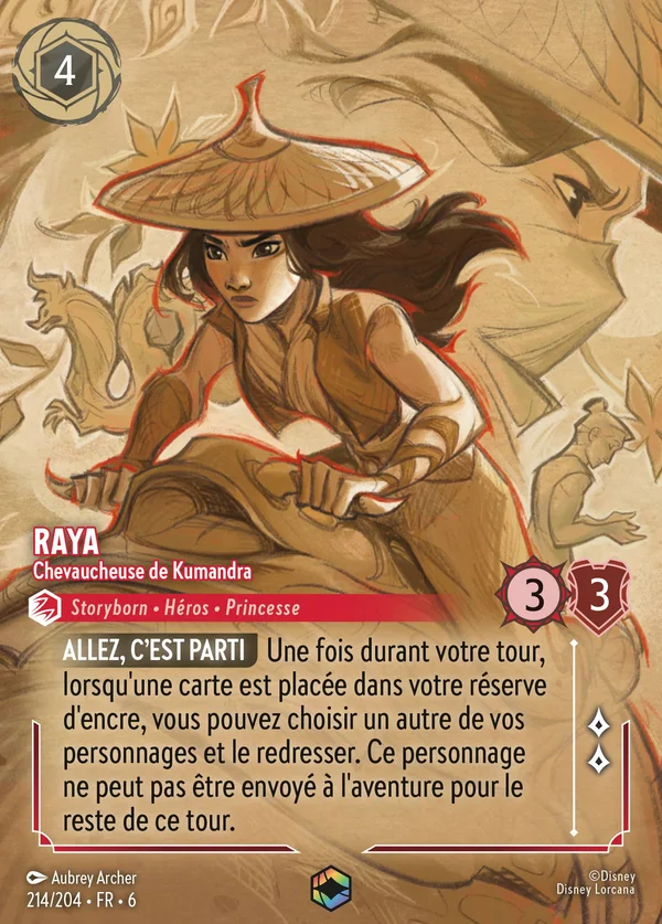 Raya - Chevaucheuse de Kumandra — Disney Lorcana Personnage card from Azurite Sea