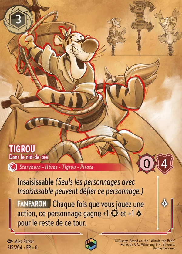 Tigrou - Dans le nid-de-pie — Disney Lorcana Personnage card from Azurite Sea