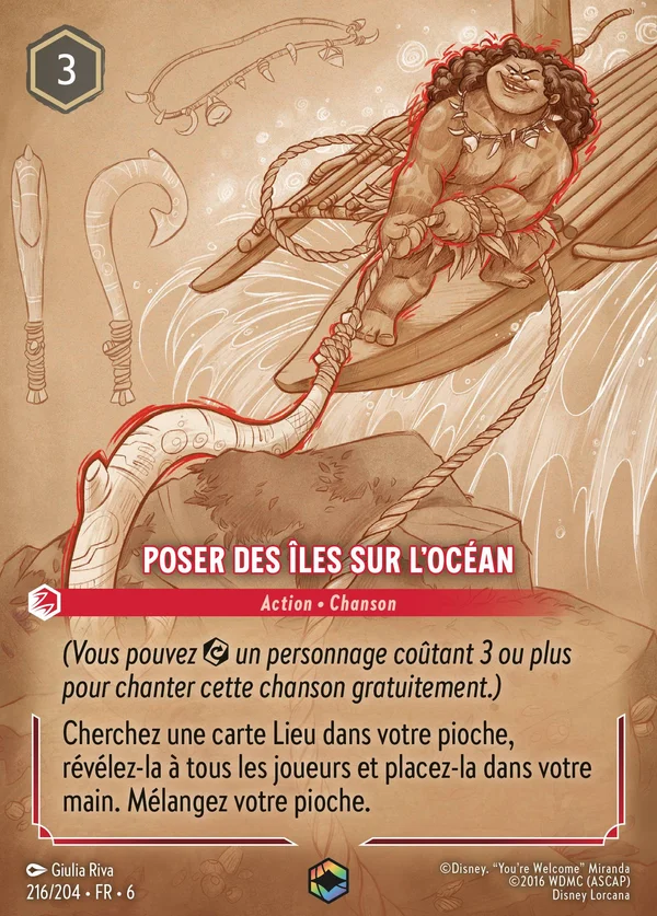 Poser des îles sur l'océan — Disney Lorcana Action card from Azurite Sea