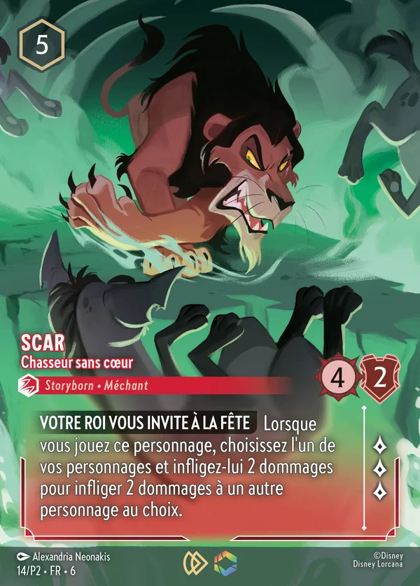 Scar - Chasseur sans cœur — Disney Lorcana Personnage card from Azurite Sea