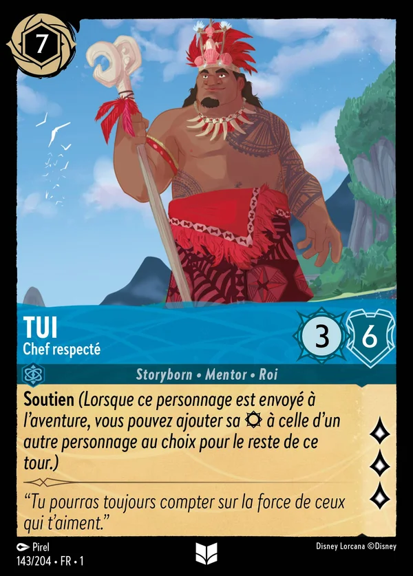 Tui - Chef respecté — Disney Lorcana Personnage card from The First Chapter