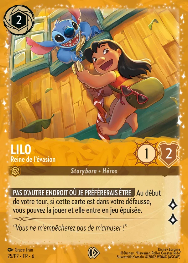 Lilo - Reine de l'évasion — Disney Lorcana Personnage card from Azurite Sea