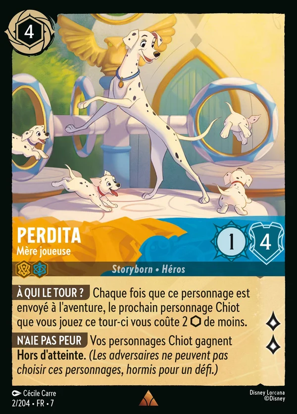 Perdita - Mère joueuse — Disney Lorcana Personnage card from Archazia's Island