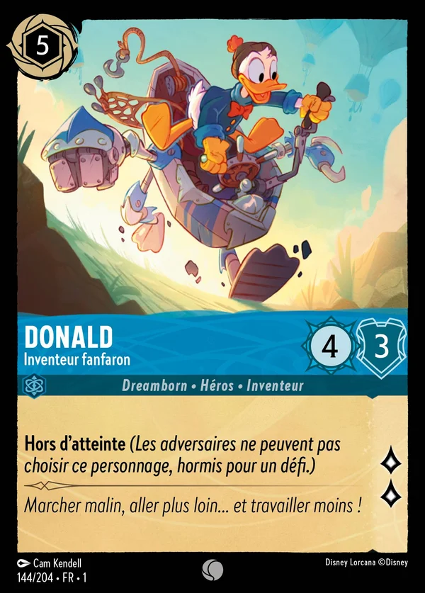 Donald - Inventeur fanfaron — Disney Lorcana Personnage card from The First Chapter