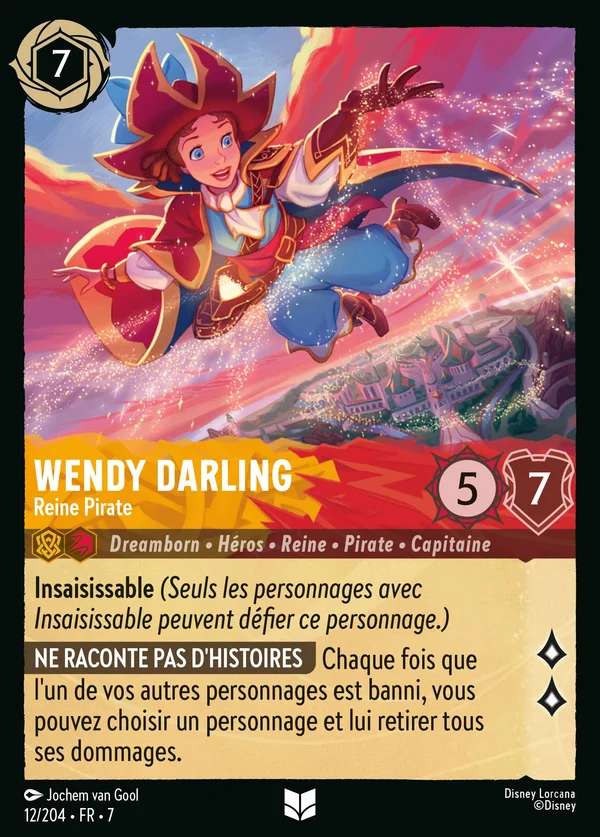 Wendy Darling - Reine Pirate — Disney Lorcana Personnage card from Archazia's Island