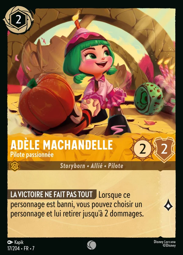 Adèle Machandelle - Pilote passionnée — Disney Lorcana Personnage card from Archazia's Island
