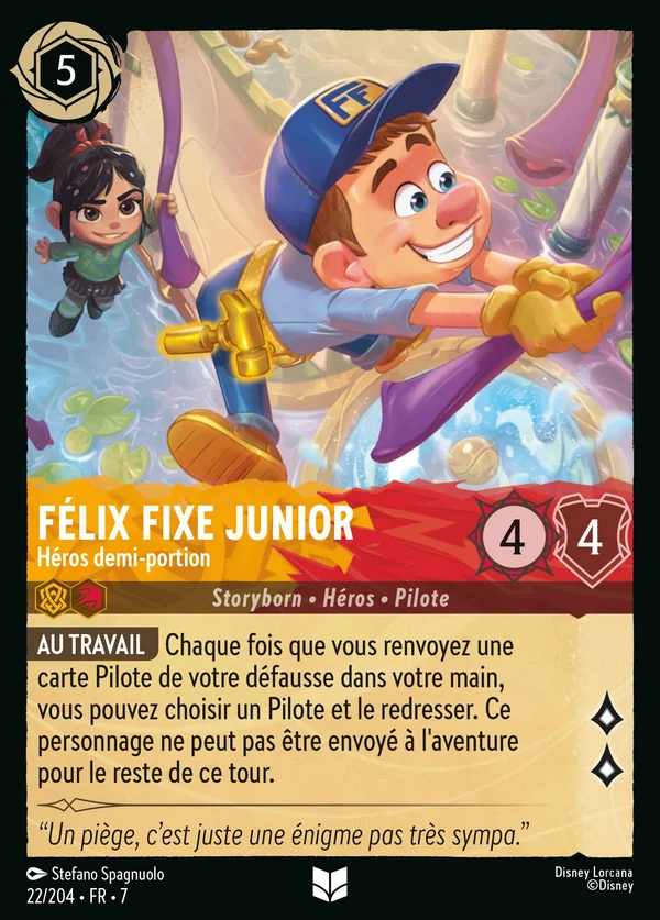Félix Fixe Junior - Héros demi-portion — Disney Lorcana Personnage card from Archazia's Island