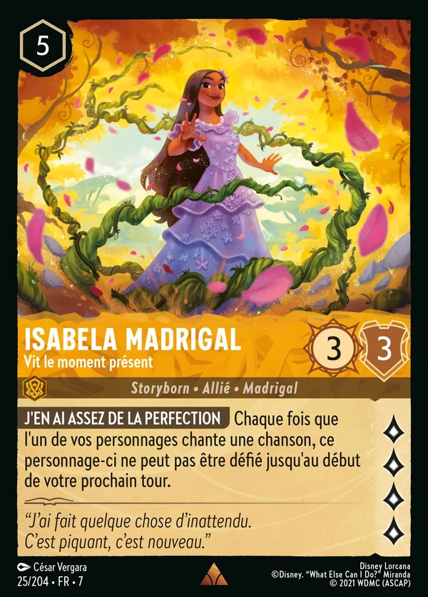 Isabela Madrigal - Vit le moment présent — Disney Lorcana Personnage card from Archazia's Island