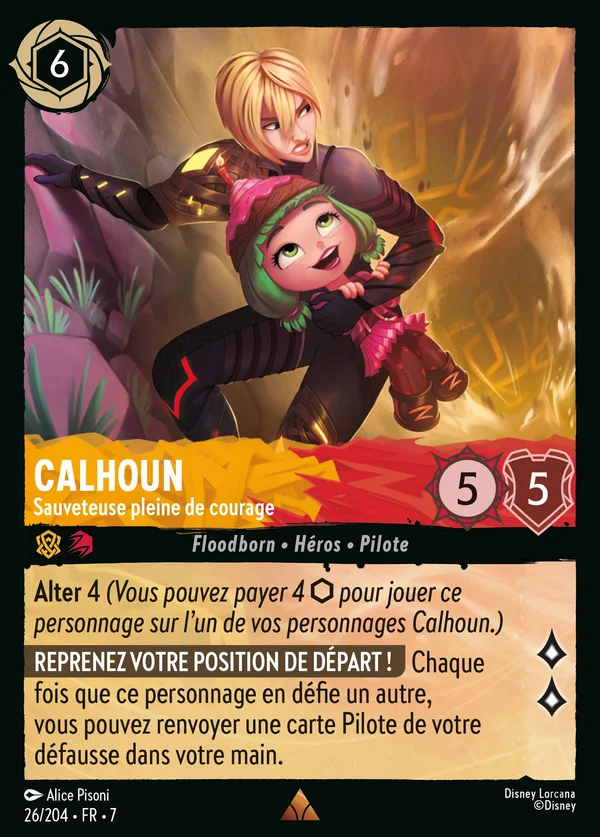Calhoun - Sauveteuse pleine de courage — Disney Lorcana Personnage card from Archazia's Island