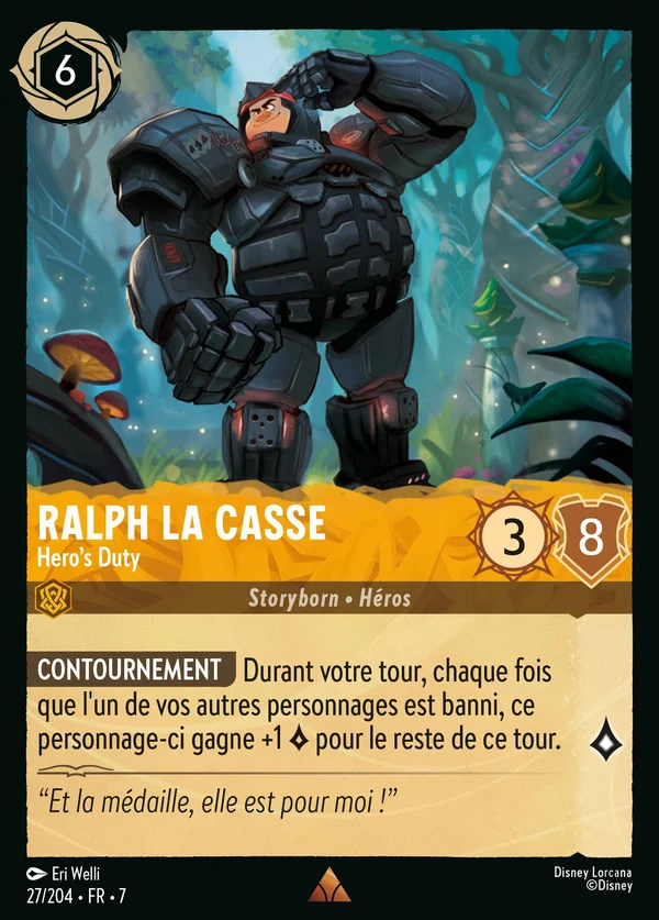 Ralph la Casse - Hero's Duty — Disney Lorcana Personnage card from Archazia's Island