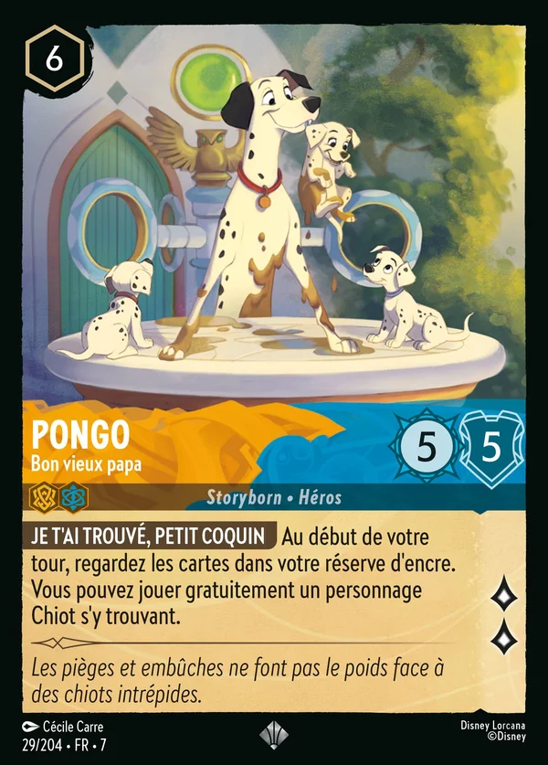 Pongo - Bon vieux papa — Disney Lorcana Personnage card from Archazia's Island