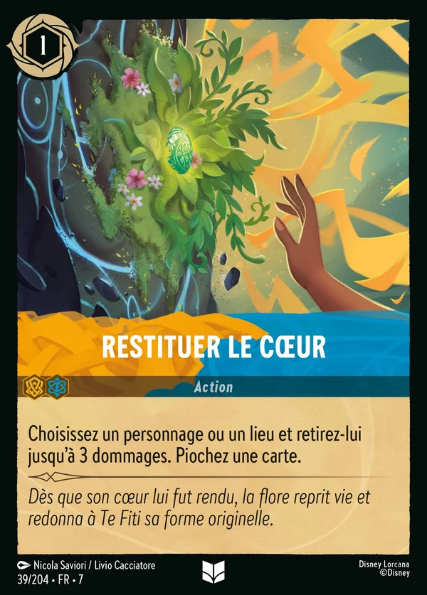 Restituer le Cœur — Disney Lorcana Action card from Archazia's Island
