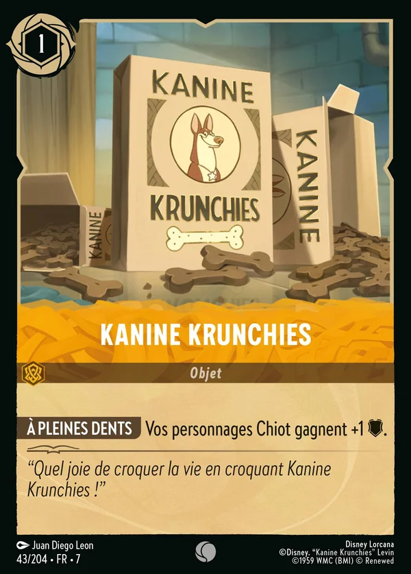 Kanine Krunchies — Disney Lorcana Objet card from Archazia's Island