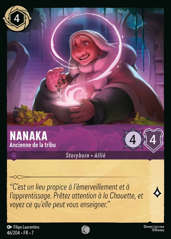 Nanaka - Ancienne de la tribu — Disney Lorcana Personnage card from Archazia's Island