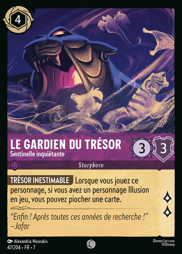 Le gardien du Trésor - Sentinelle inquiétante — Disney Lorcana Personnage card from Archazia's Island