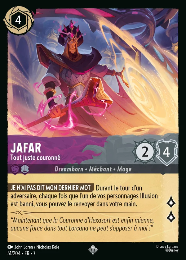 Jafar - Tout juste couronné — Disney Lorcana Personnage card from Archazia's Island