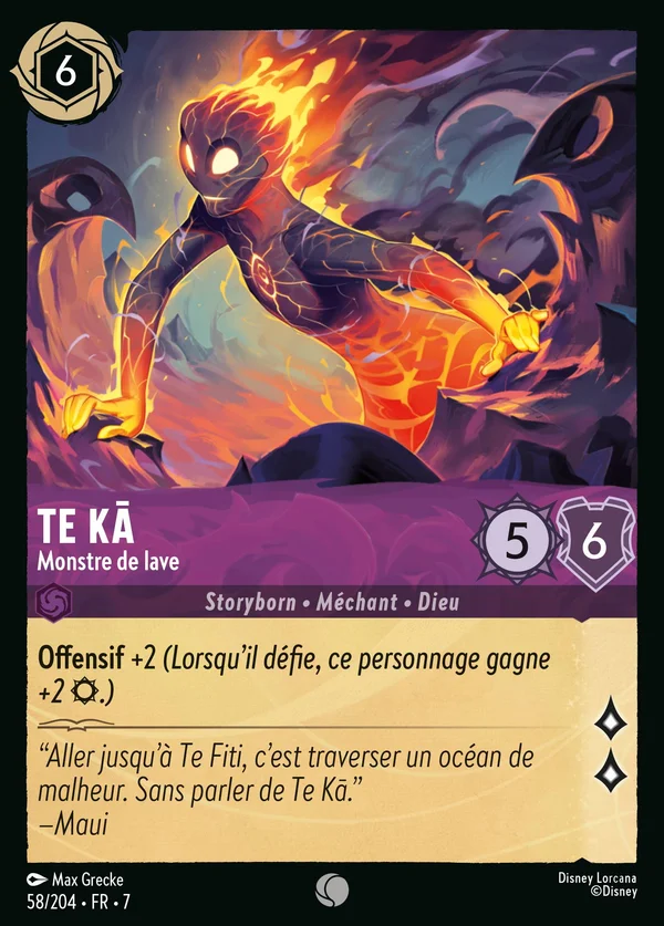 Te Kā - Monstre de lave — Disney Lorcana Personnage card from Archazia's Island